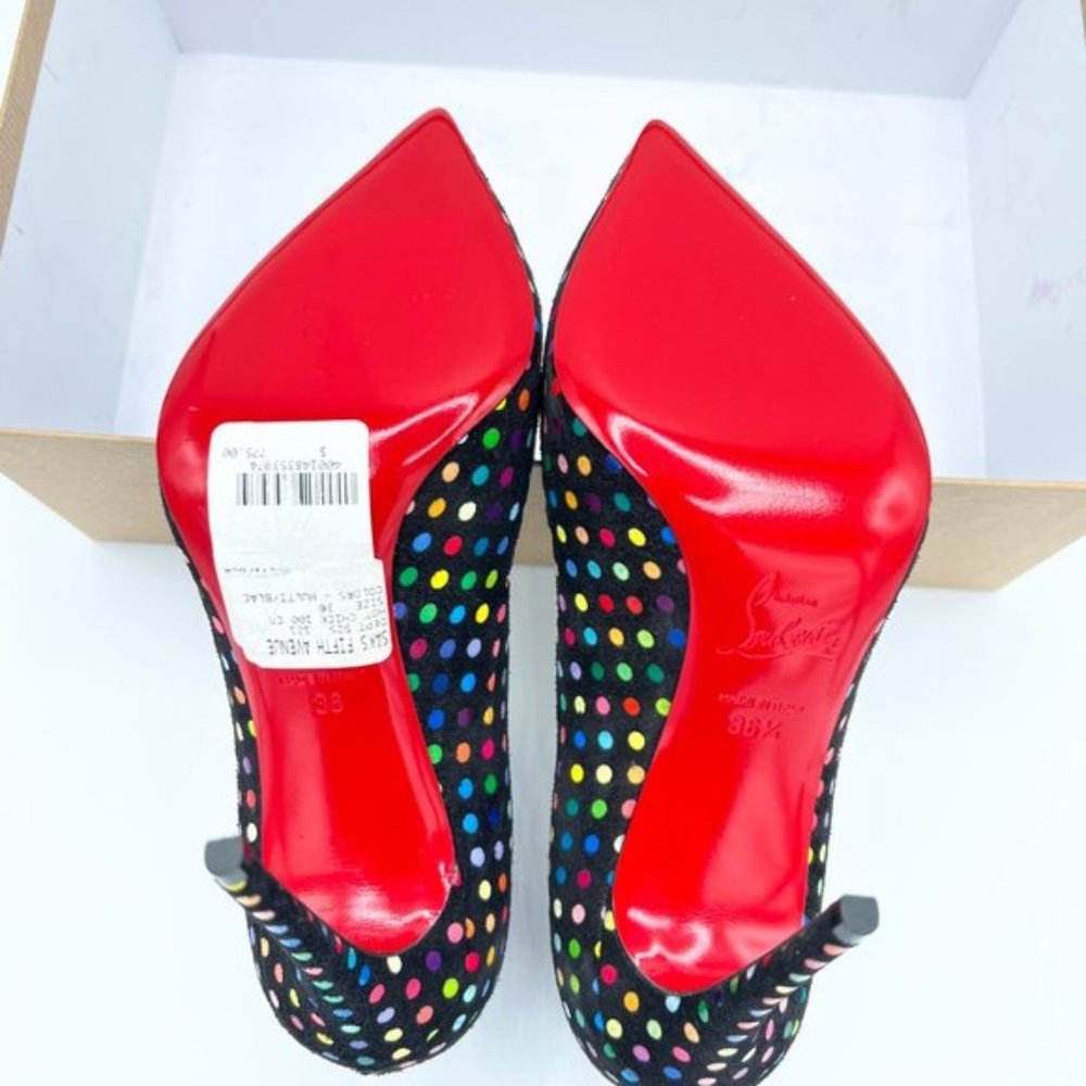 Christian Louboutin Polka Dot Hot Chick Leather Pumps - Picture 9 of 12